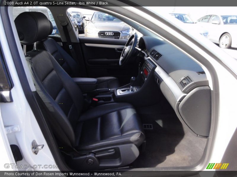 Ibis White / Black 2008 Audi A4 2.0T quattro S-Line Sedan