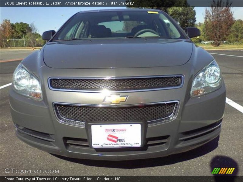 Amber Bronze Metallic / Titanium Gray 2008 Chevrolet Malibu LS Sedan