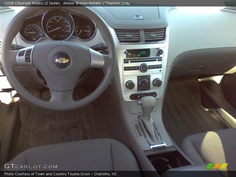 Amber Bronze Metallic / Titanium Gray 2008 Chevrolet Malibu LS Sedan