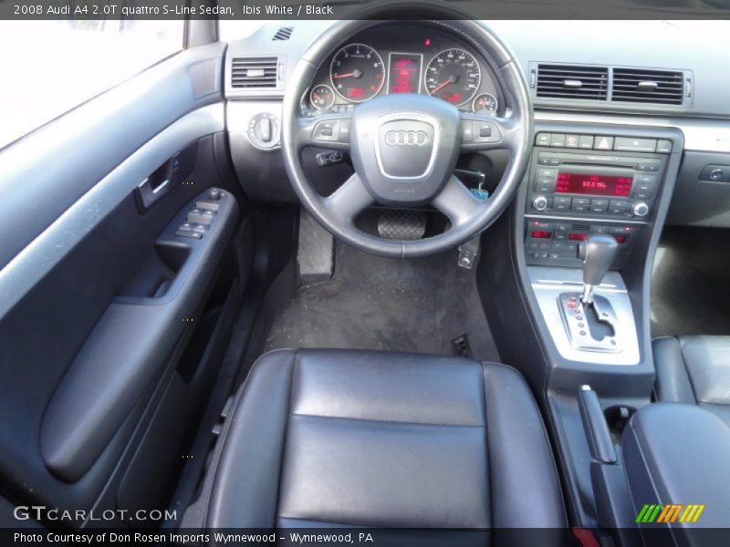 Ibis White / Black 2008 Audi A4 2.0T quattro S-Line Sedan
