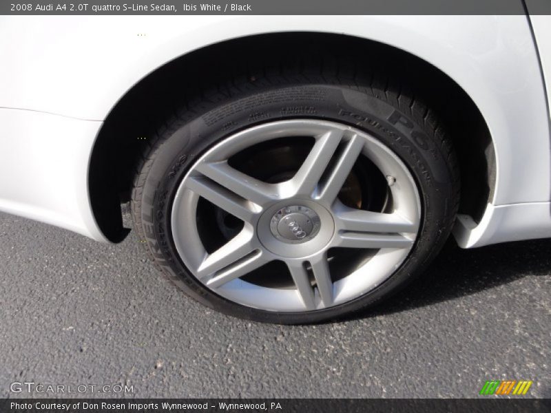 Ibis White / Black 2008 Audi A4 2.0T quattro S-Line Sedan
