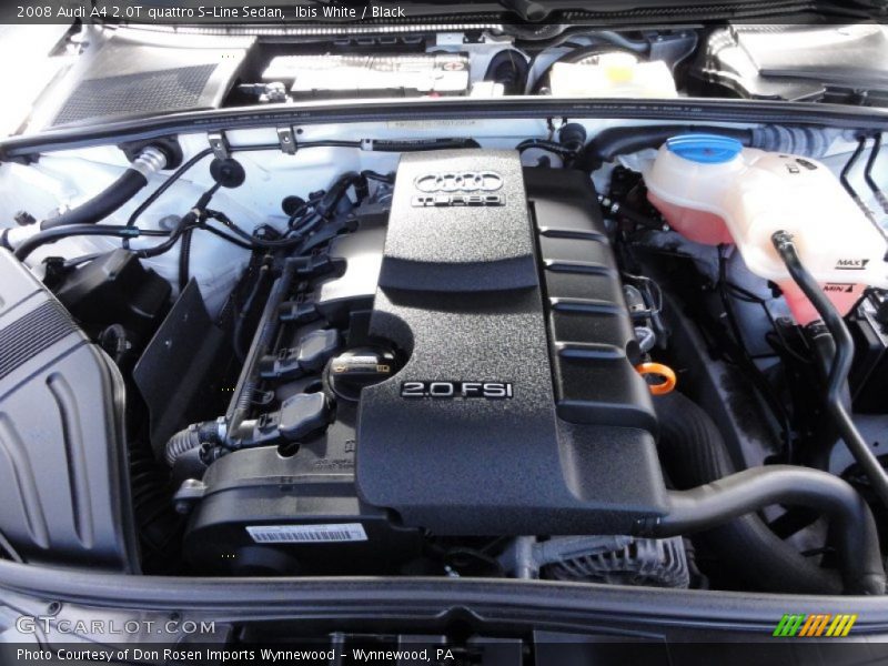 Ibis White / Black 2008 Audi A4 2.0T quattro S-Line Sedan