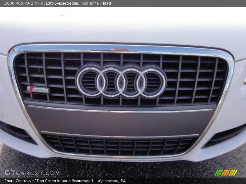 Ibis White / Black 2008 Audi A4 2.0T quattro S-Line Sedan