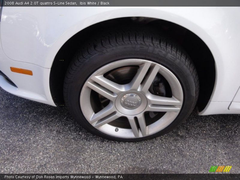 Ibis White / Black 2008 Audi A4 2.0T quattro S-Line Sedan