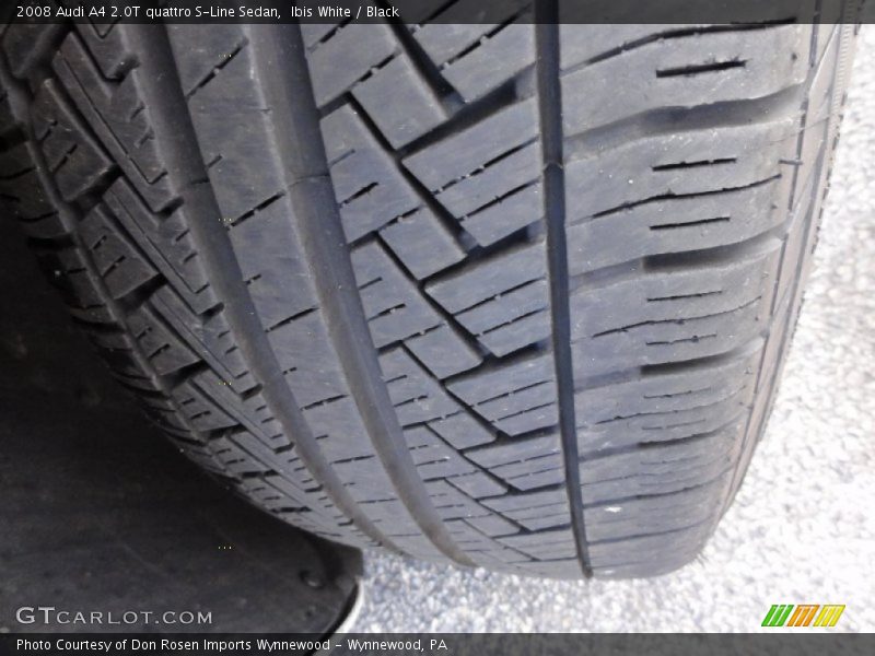 Ibis White / Black 2008 Audi A4 2.0T quattro S-Line Sedan