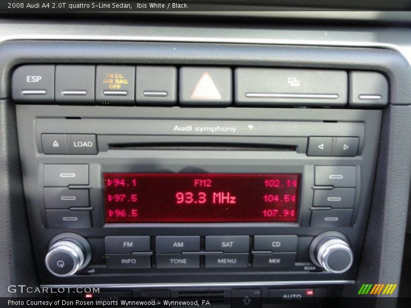 Ibis White / Black 2008 Audi A4 2.0T quattro S-Line Sedan