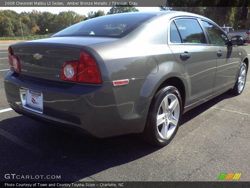 Amber Bronze Metallic / Titanium Gray 2008 Chevrolet Malibu LS Sedan
