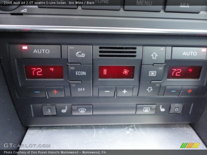 Ibis White / Black 2008 Audi A4 2.0T quattro S-Line Sedan