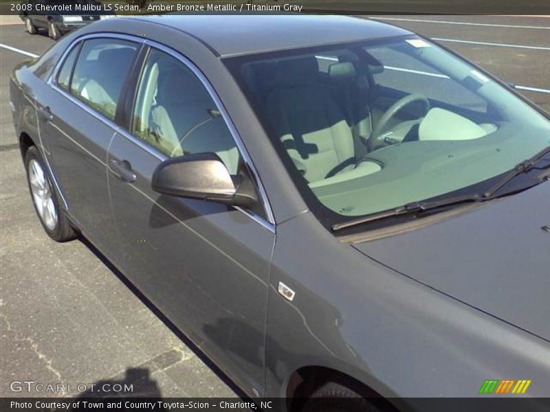 Amber Bronze Metallic / Titanium Gray 2008 Chevrolet Malibu LS Sedan