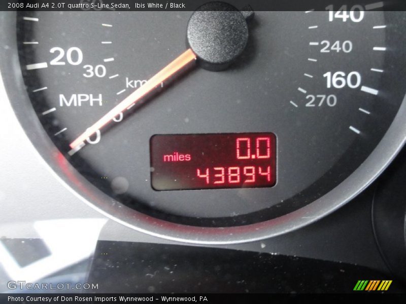 Ibis White / Black 2008 Audi A4 2.0T quattro S-Line Sedan
