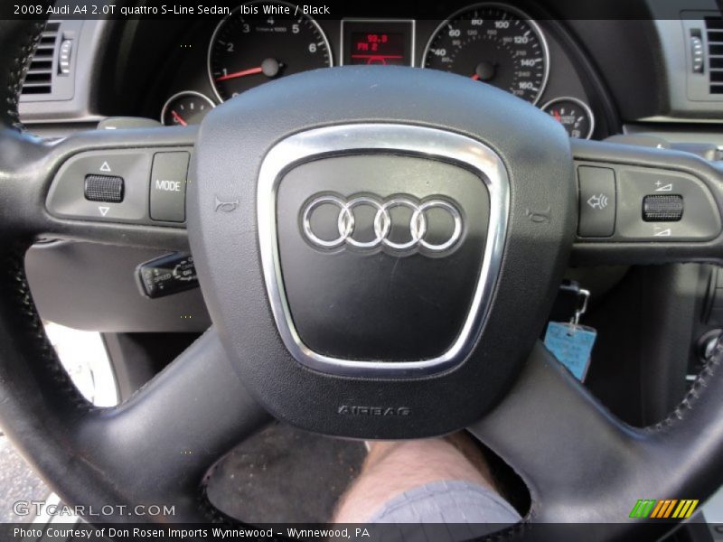 Ibis White / Black 2008 Audi A4 2.0T quattro S-Line Sedan