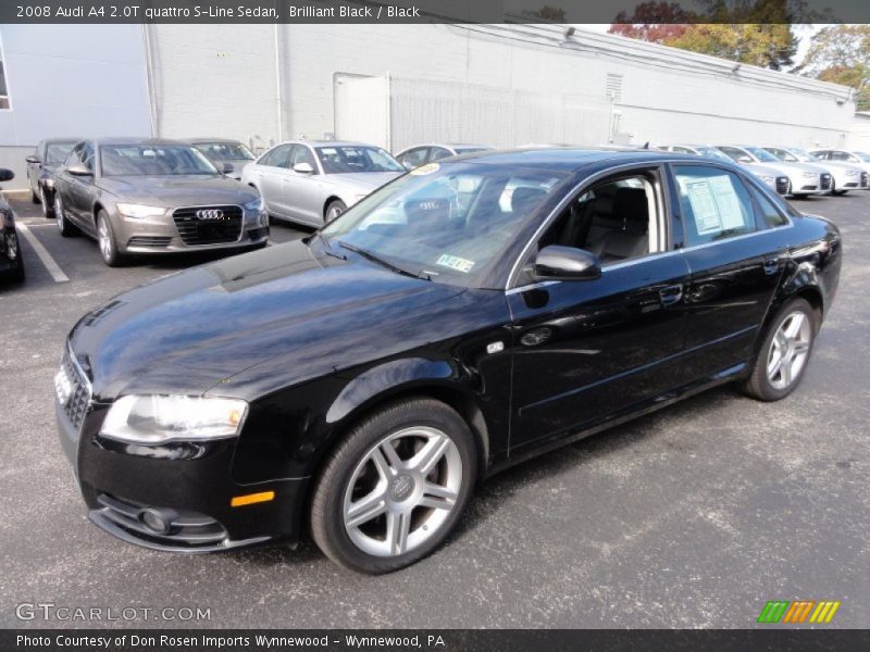 Brilliant Black / Black 2008 Audi A4 2.0T quattro S-Line Sedan