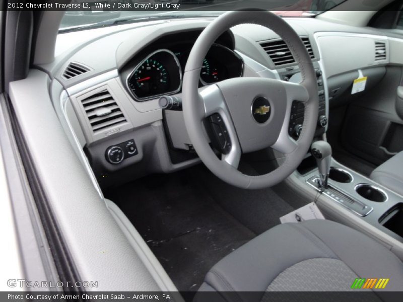 White / Dark Gray/Light Gray 2012 Chevrolet Traverse LS