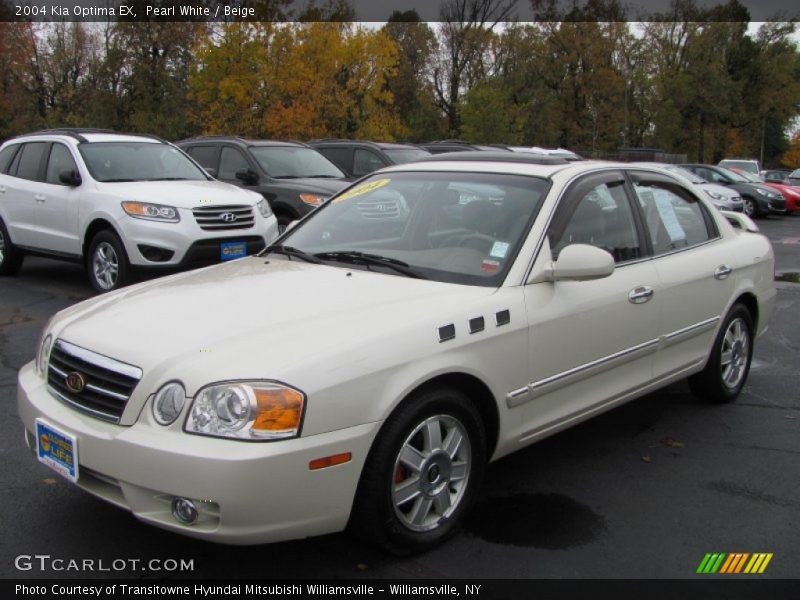 Pearl White / Beige 2004 Kia Optima EX