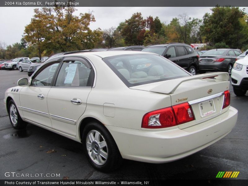 Pearl White / Beige 2004 Kia Optima EX