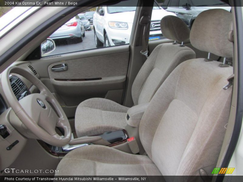 Pearl White / Beige 2004 Kia Optima EX