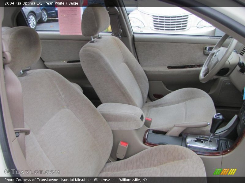 Pearl White / Beige 2004 Kia Optima EX