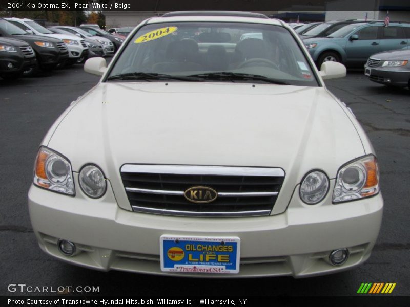 Pearl White / Beige 2004 Kia Optima EX