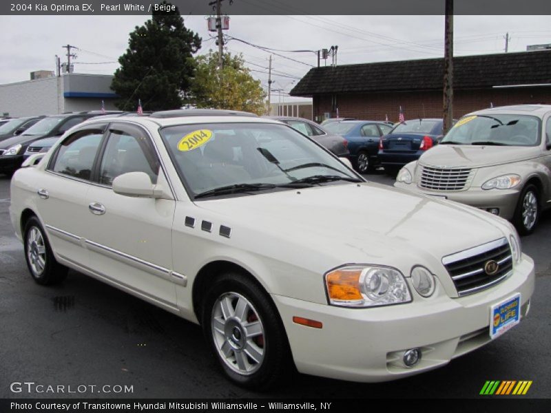 Pearl White / Beige 2004 Kia Optima EX