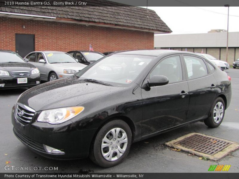 Ebony Black / Gray 2010 Hyundai Elantra GLS