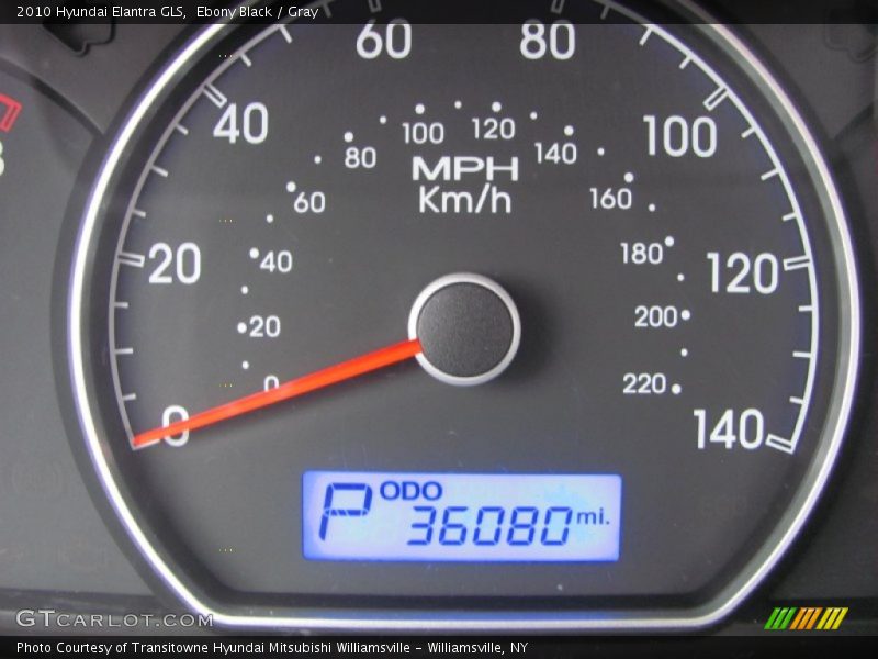 Ebony Black / Gray 2010 Hyundai Elantra GLS