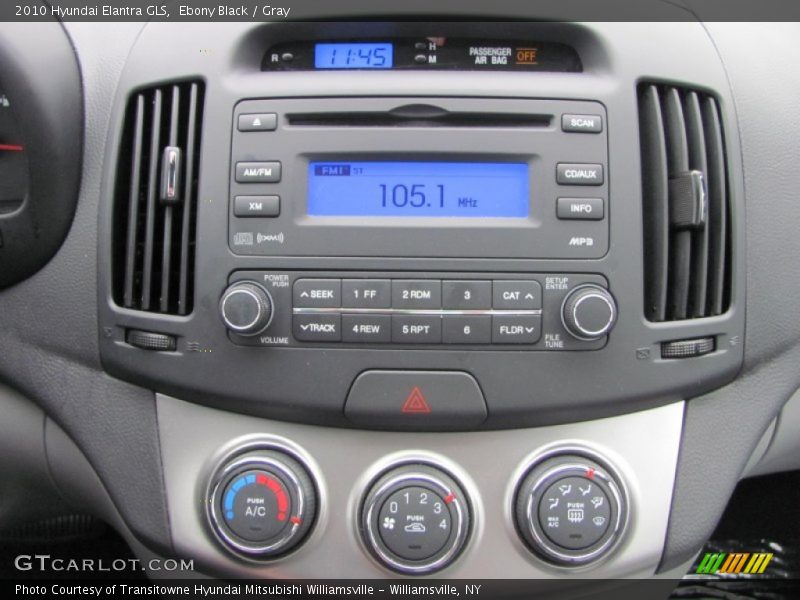 Ebony Black / Gray 2010 Hyundai Elantra GLS