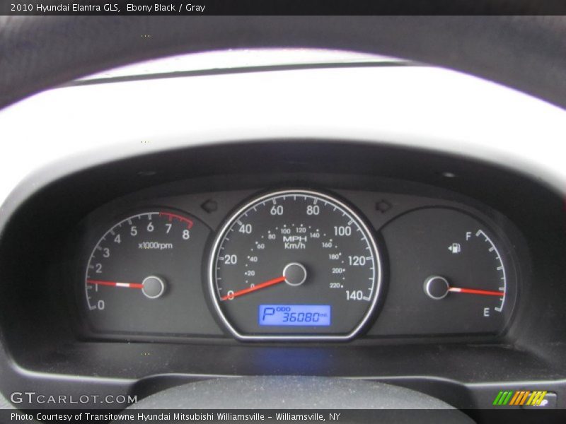Ebony Black / Gray 2010 Hyundai Elantra GLS
