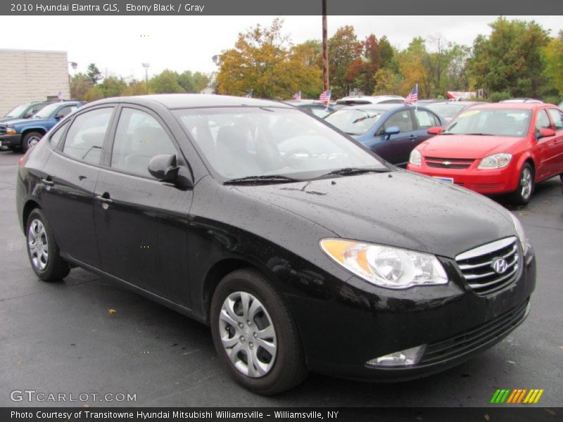 Ebony Black / Gray 2010 Hyundai Elantra GLS