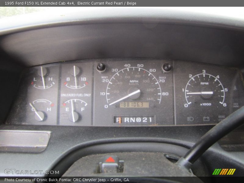  1995 F150 XL Extended Cab 4x4 XL Extended Cab 4x4 Gauges