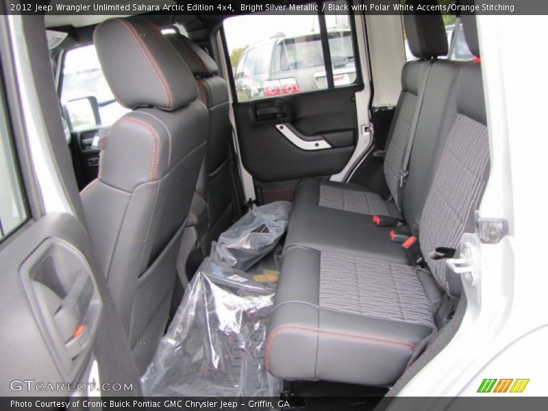  2012 Wrangler Unlimited Sahara Arctic Edition 4x4 Black with Polar White Accents/Orange Stitching Interior