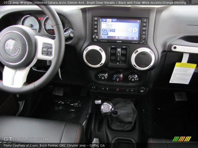 Dashboard of 2012 Wrangler Unlimited Sahara Arctic Edition 4x4