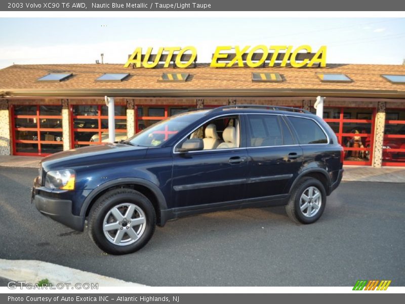 Nautic Blue Metallic / Taupe/Light Taupe 2003 Volvo XC90 T6 AWD