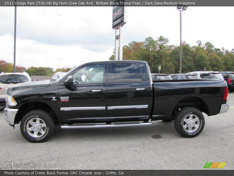 Brilliant Black Crystal Pearl / Dark Slate/Medium Graystone 2011 Dodge Ram 2500 HD Big Horn Crew Cab 4x4