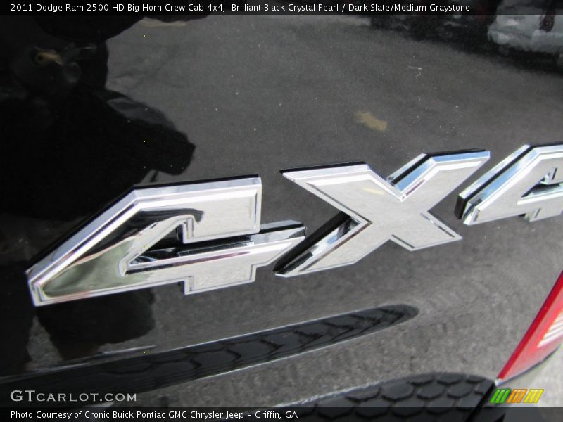 Brilliant Black Crystal Pearl / Dark Slate/Medium Graystone 2011 Dodge Ram 2500 HD Big Horn Crew Cab 4x4