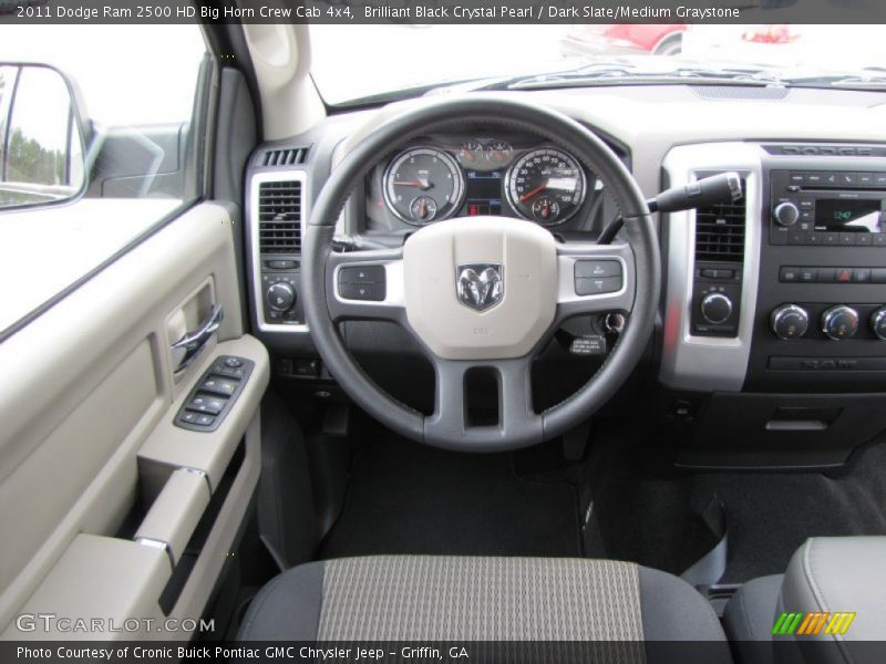 Brilliant Black Crystal Pearl / Dark Slate/Medium Graystone 2011 Dodge Ram 2500 HD Big Horn Crew Cab 4x4
