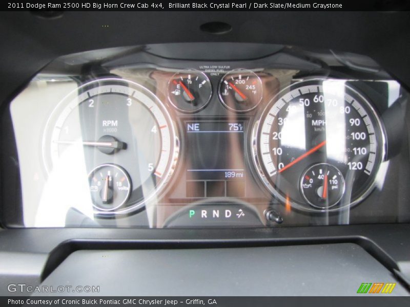 Brilliant Black Crystal Pearl / Dark Slate/Medium Graystone 2011 Dodge Ram 2500 HD Big Horn Crew Cab 4x4