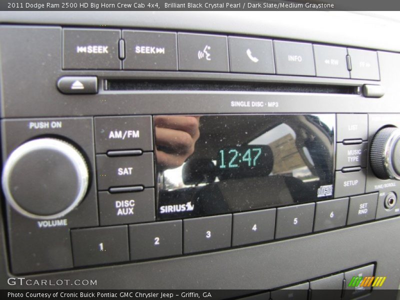 Brilliant Black Crystal Pearl / Dark Slate/Medium Graystone 2011 Dodge Ram 2500 HD Big Horn Crew Cab 4x4