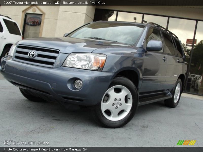 Bluestone Metallic / Ash Gray 2007 Toyota Highlander Limited 4WD