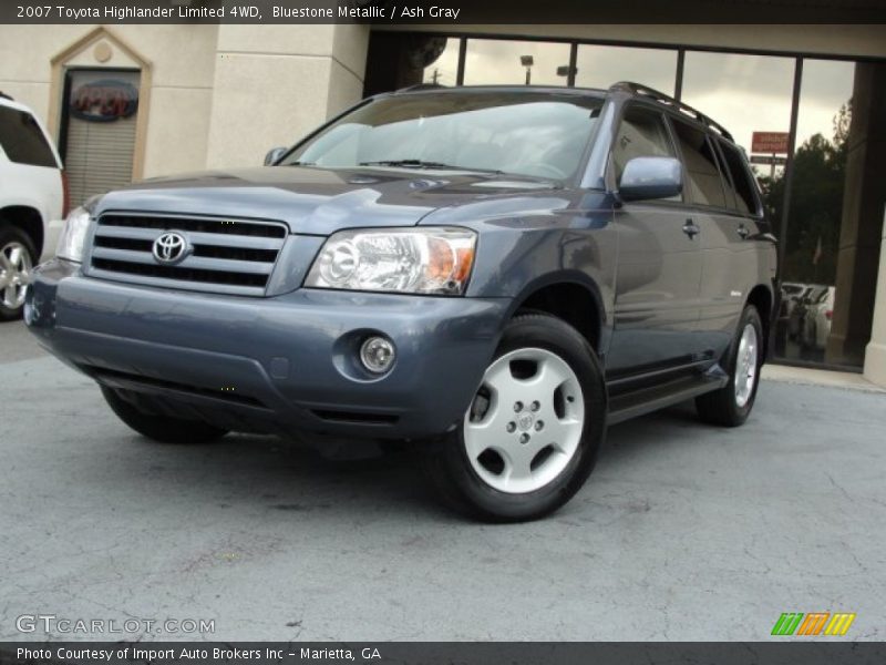 Bluestone Metallic / Ash Gray 2007 Toyota Highlander Limited 4WD