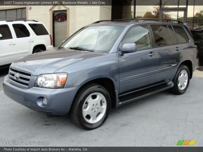 Bluestone Metallic / Ash Gray 2007 Toyota Highlander Limited 4WD