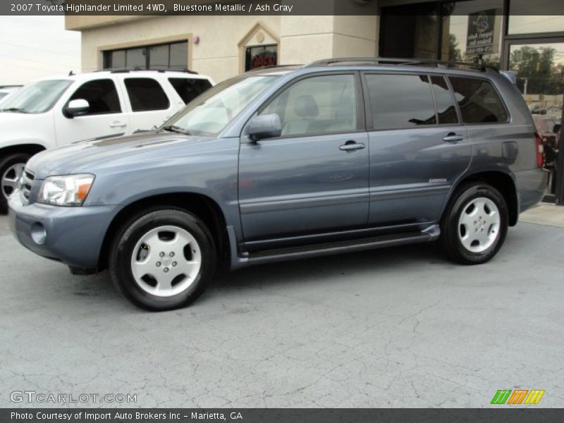 Bluestone Metallic / Ash Gray 2007 Toyota Highlander Limited 4WD