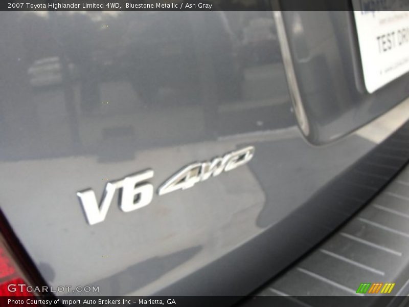 Bluestone Metallic / Ash Gray 2007 Toyota Highlander Limited 4WD
