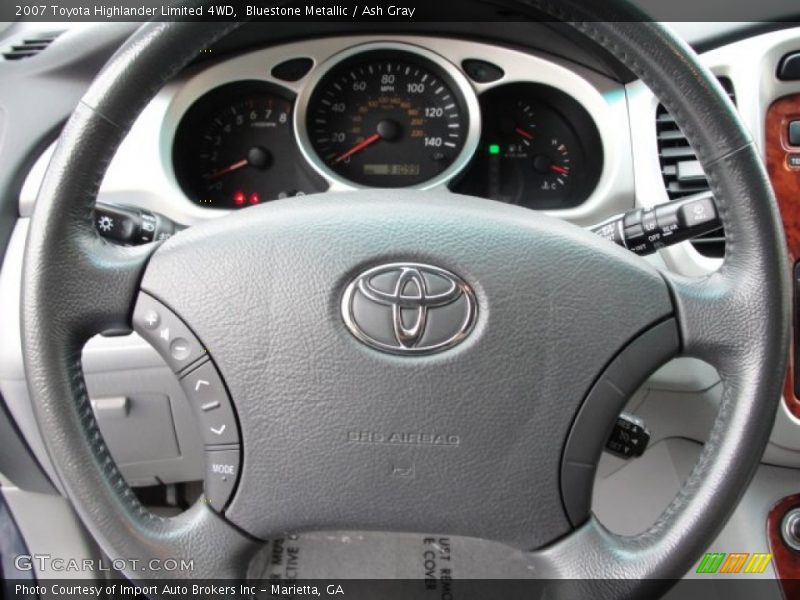 Bluestone Metallic / Ash Gray 2007 Toyota Highlander Limited 4WD