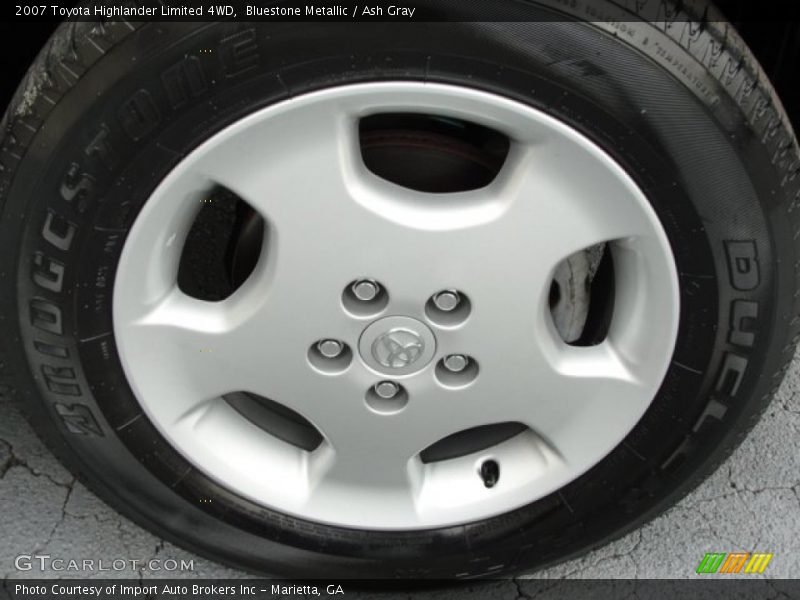 Bluestone Metallic / Ash Gray 2007 Toyota Highlander Limited 4WD
