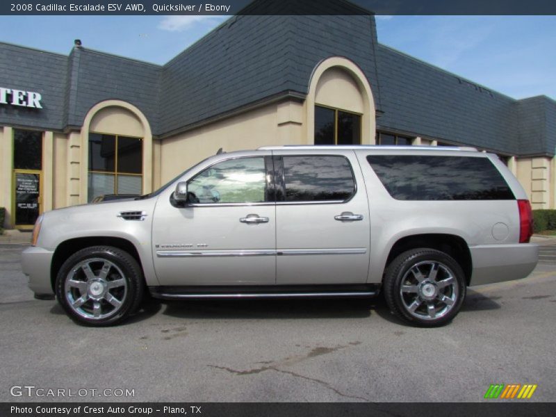 Quicksilver / Ebony 2008 Cadillac Escalade ESV AWD
