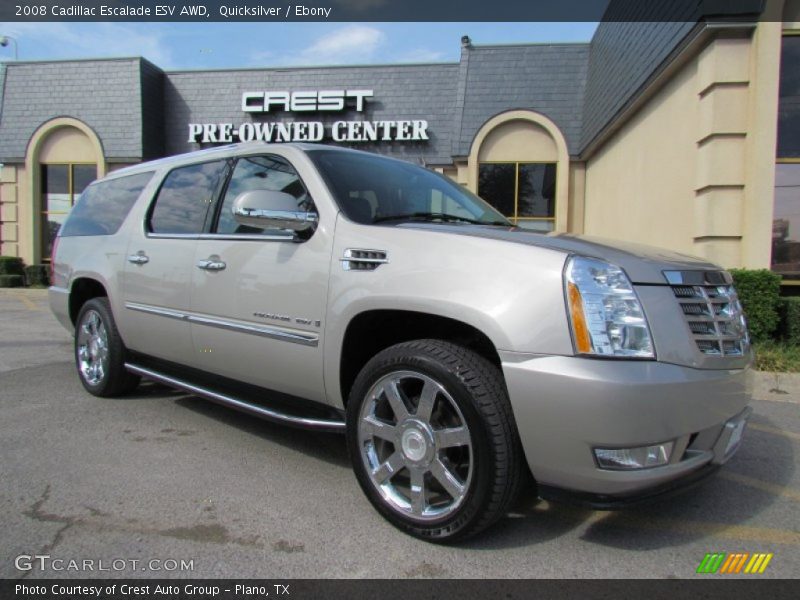 Quicksilver / Ebony 2008 Cadillac Escalade ESV AWD
