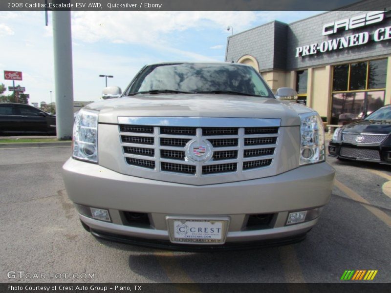 Quicksilver / Ebony 2008 Cadillac Escalade ESV AWD