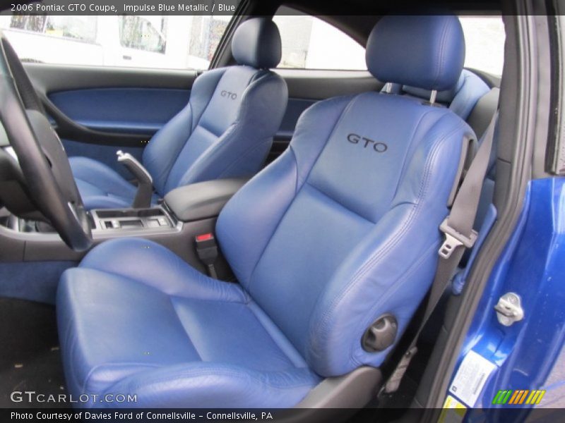  2006 GTO Coupe Blue Interior