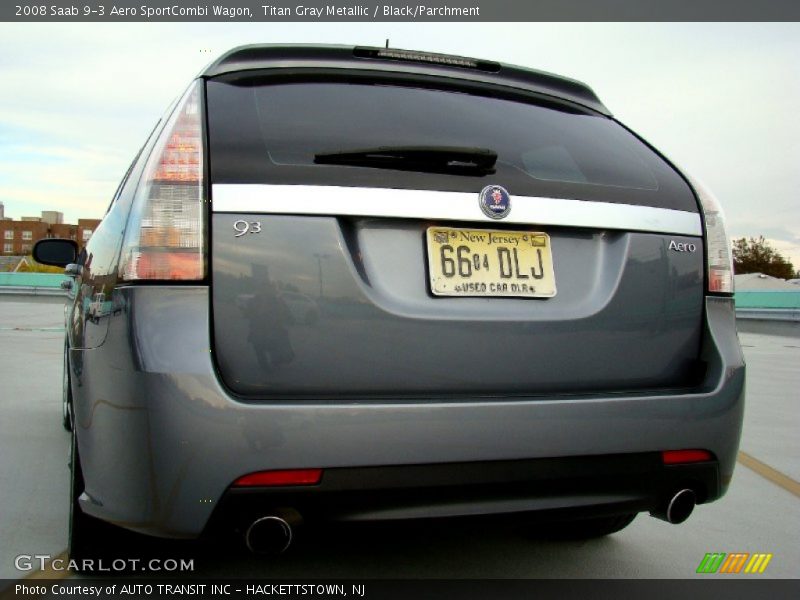Titan Gray Metallic / Black/Parchment 2008 Saab 9-3 Aero SportCombi Wagon