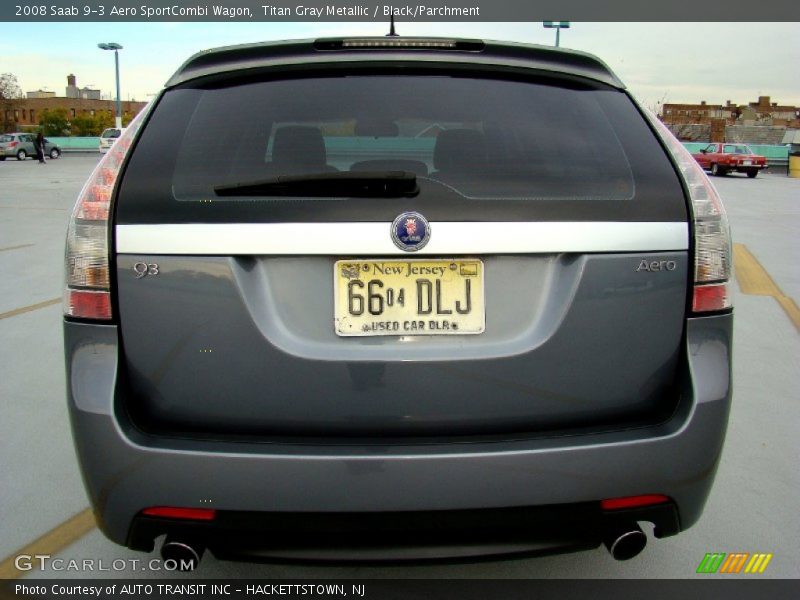 Titan Gray Metallic / Black/Parchment 2008 Saab 9-3 Aero SportCombi Wagon